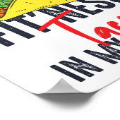 Funny Gym Workout Ich bin in Fitness Fit'ness Taco Poster (Ecke)