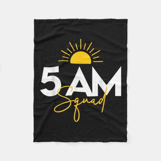 Funny Gym Workout Lovers Fitness Crew - 5 Am Squad Fleecedecke (Vorderseite)