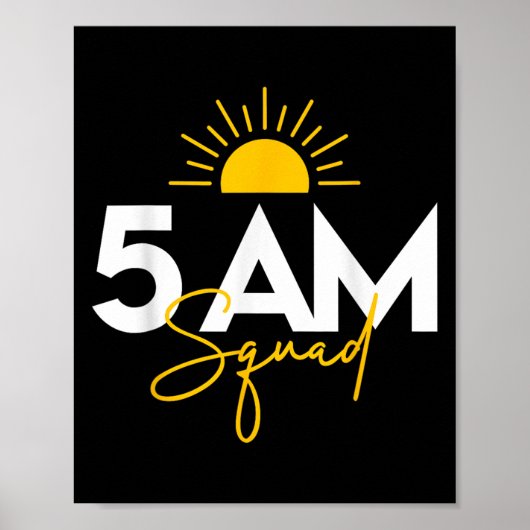 Funny Gym Workout Lovers Fitness Crew - 5 Am Squad Poster (Vorne)