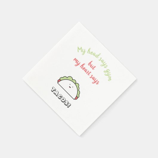 Funny Gym Workout Motivation Serviette (Ecke)