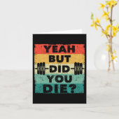 Funny Gym Workout Spaß Motivierend Ja aber tat Karte (Gelbe Blume)