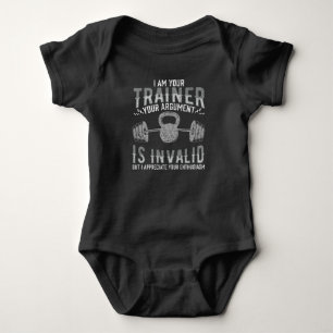 Funny Gym Workout Training Personal Trainer Baby Strampler