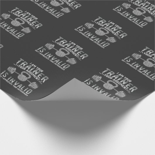 Funny Gym Workout Training Personal Trainer Geschenkpapier (Ecke)