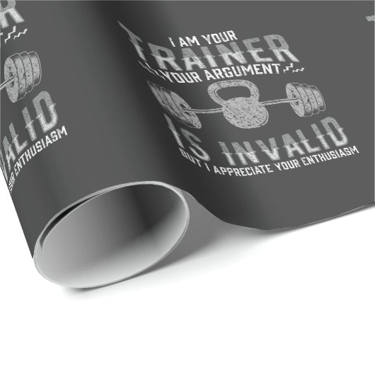 Funny Gym Workout Training Personal Trainer Geschenkpapier (Rolleneckpunkt)