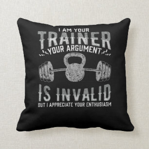 Funny Gym Workout Training Personal Trainer Kissen