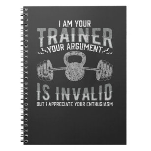 Funny Gym Workout Training Personal Trainer Notizblock