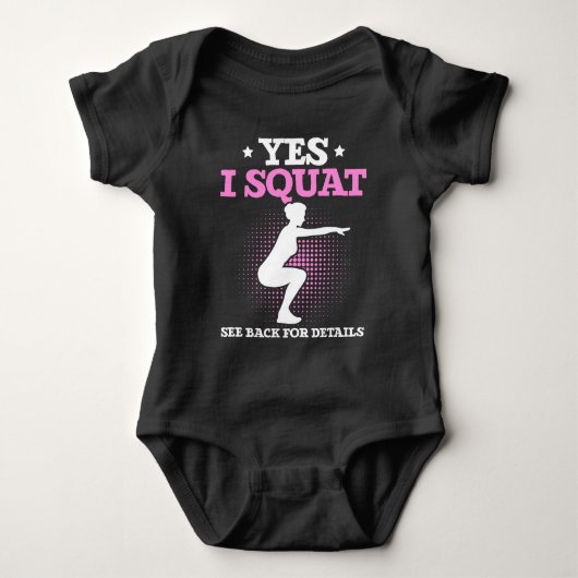 Funny Gym Workout und Fitness Girl Squat Lover Baby Strampler (Vorderseite)
