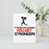 Funny Gym Zitat Design Postkarte (Stehend Vorderseite)