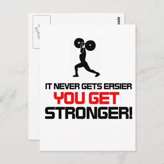 Funny Gym Zitat Design Postkarte (Vorne/Hinten)