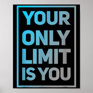 Funny Gym zitiert Ihr einziges Limit ist Ihr Gym M Poster