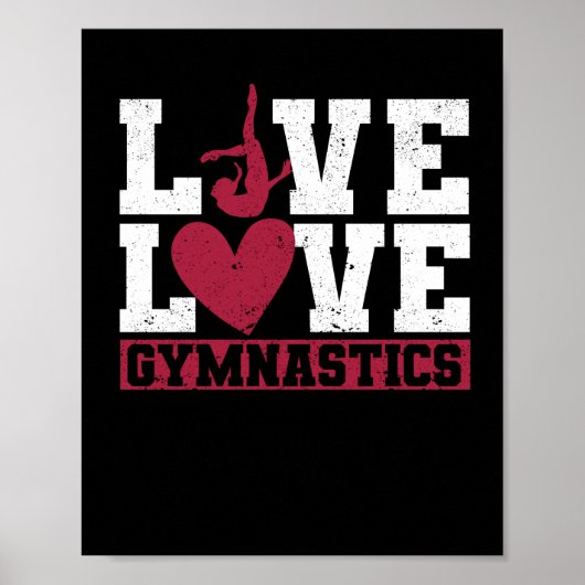 Funny Gymnastic Lover Turner Livemusik Liebe Poster (Vorne)