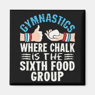 Funny Gymnastics Chalk Gymnast Team Magnet