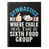 Funny Gymnastics Chalk Gymnast Team Notizblock (Vorderseite)