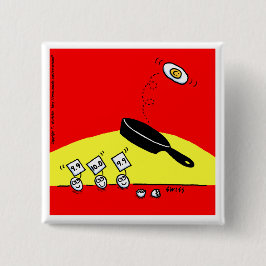 Funny Gymnastics Eggs Hellroter Cartoon Schaltfläc Button