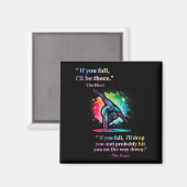 Funny Gymnastics Floor Saying Gymnast Girl Rainbow Magnet (Vorderseite/Rückseite)
