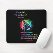 Funny Gymnastics Floor Saying Gymnast Girl Rainbow Mousepad (Mit Mouse)