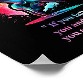 Funny Gymnastics Floor Saying Gymnast Girl Rainbow Poster (Ecke)