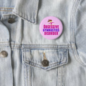 Funny Gymnastics Girl Pink Button (Beispiel)