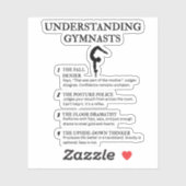 Funny Gymnastics Quotes für Fans & Athleten Aufkleber (Blatt)