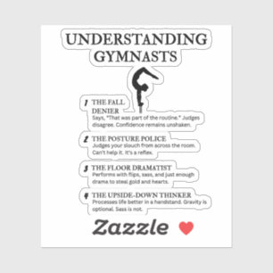 Funny Gymnastics Quotes für Fans & Athleten Aufkleber
