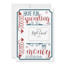 Funny habe Spaß, mein Geld-Geschenkkartenhalter au