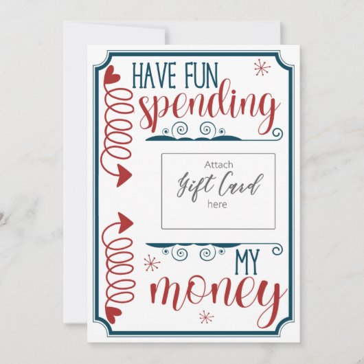 Funny habe Spaß, mein Geld-Geschenkkartenhalter au (Vorderseite)