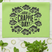 Funny haben Crappie Day Fischen Geschirrtuch (Gefaltet)