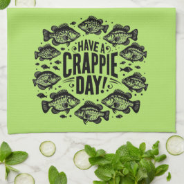 Funny haben Crappie Day Fischen Geschirrtuch