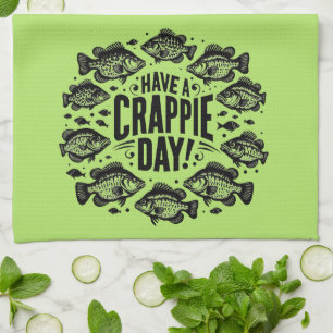 Funny haben Crappie Day Fischen Geschirrtuch