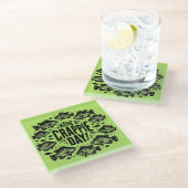 Funny haben Crappie Day Fischen Glasuntersetzer (Schrägansicht)