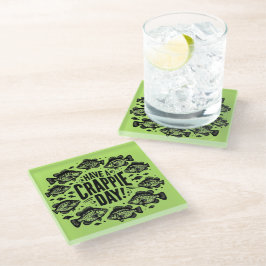 Funny haben Crappie Day Fischen Glasuntersetzer