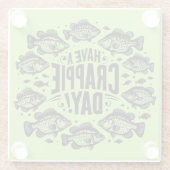 Funny haben Crappie Day Fischen Glasuntersetzer (Rückseite)