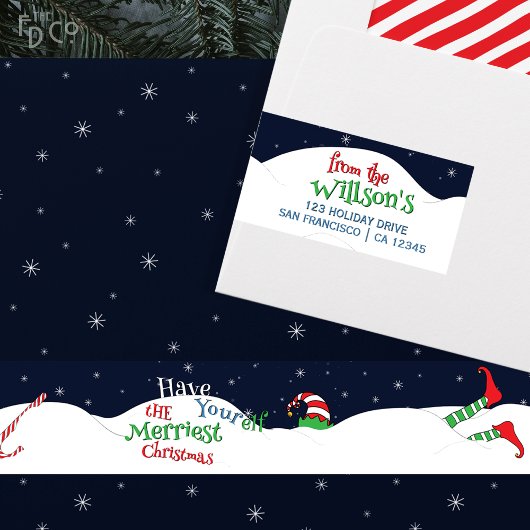 Funny haben Ihre Elf Weihnachtsschnee Crash-Landin