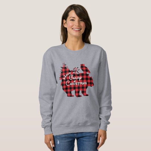 Funny haben Owlly Weihnachten Ugly Weihnachtskraut Sweatshirt (Vorne ganz)