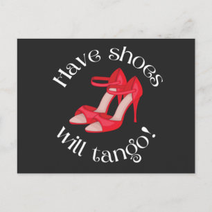 Funny haben Schuhe werden Tango Red Tango Schuhe Postkarte