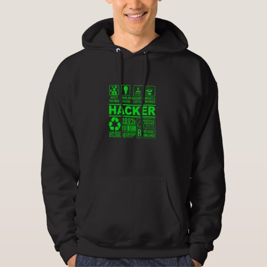 Funny Hacker Bio Komposition It Hacking Nerd G Hoodie (Vorderseite)