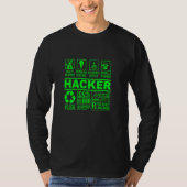 Funny Hacker Bio Komposition It Hacking Nerd G T-Shirt (Vorderseite)