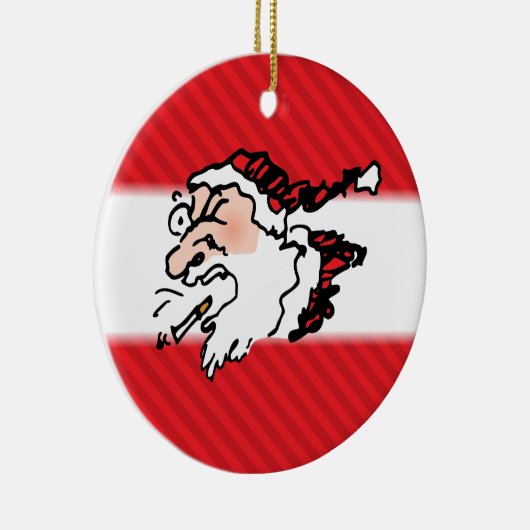 Funny Hackin Smoker Santa Ornament (Rechts)