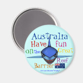 Funny Hai Australia Great Barrier Reef Magnet (Vorderseite/Rückseite)