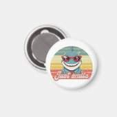 Funny Hai laden Sie zum Lächeln ein Magnet (Vorderseite/Rückseite)