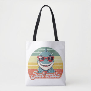 Funny Hai laden Sie zum Lächeln ein Tasche