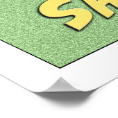 Funny Hai und Bär Unbesiegbares Plakat Poster (Ecke)