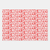 Funny Hai Weihnachtswrapping Paper Sheet Set Geschenkpapier Set (Vorderseite 2)