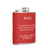 Funny Haiku zum roten Bildschirm des Todes Flachmann (Rechts)