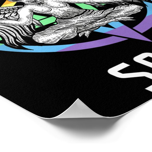 Funny Hail Gay Satan Lgbt Goth Gay Pride Baphomet Poster (Ecke)