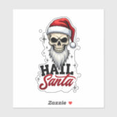 Funny Hail Santa Claus Skull Skeleton Antichrist C Aufkleber (Blatt)