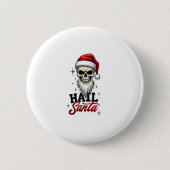 Funny Hail Santa Claus Skull Skeleton Antichrist C Button (Vorderseite)