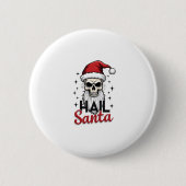 Funny Hail Santa Claus Skull Skeleton Antichrist C Button (Vorderseite)