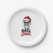 Funny Hail Santa Claus Skull Skeleton Antichrist C Pappteller (Vorderseite)