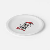 Funny Hail Santa Claus Skull Skeleton Antichrist C Pappteller (Schrägansicht)